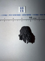 1/12 Scale Female Head Sculpt with Long Dark Hair and Mask - Spider-Woman - Marvel Legends
