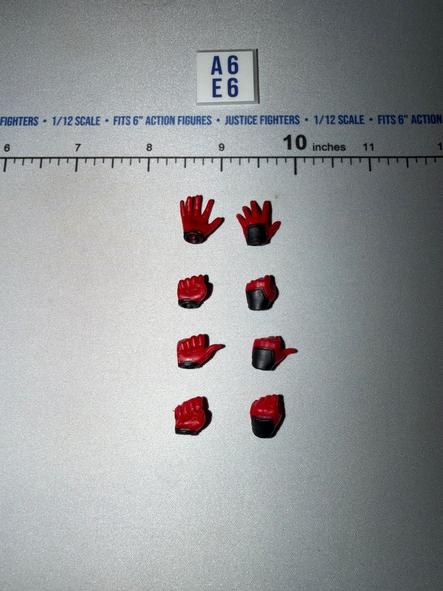 1/12 Scale Hands Set - Red - Gloved - Figuarts