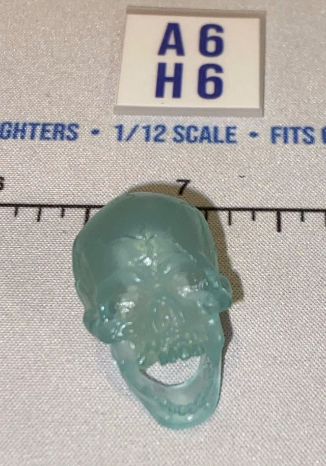 1/12 Scale Four Horsemen - Mythic Legions Horror Skull Head Sculpt - Translucent Teal
