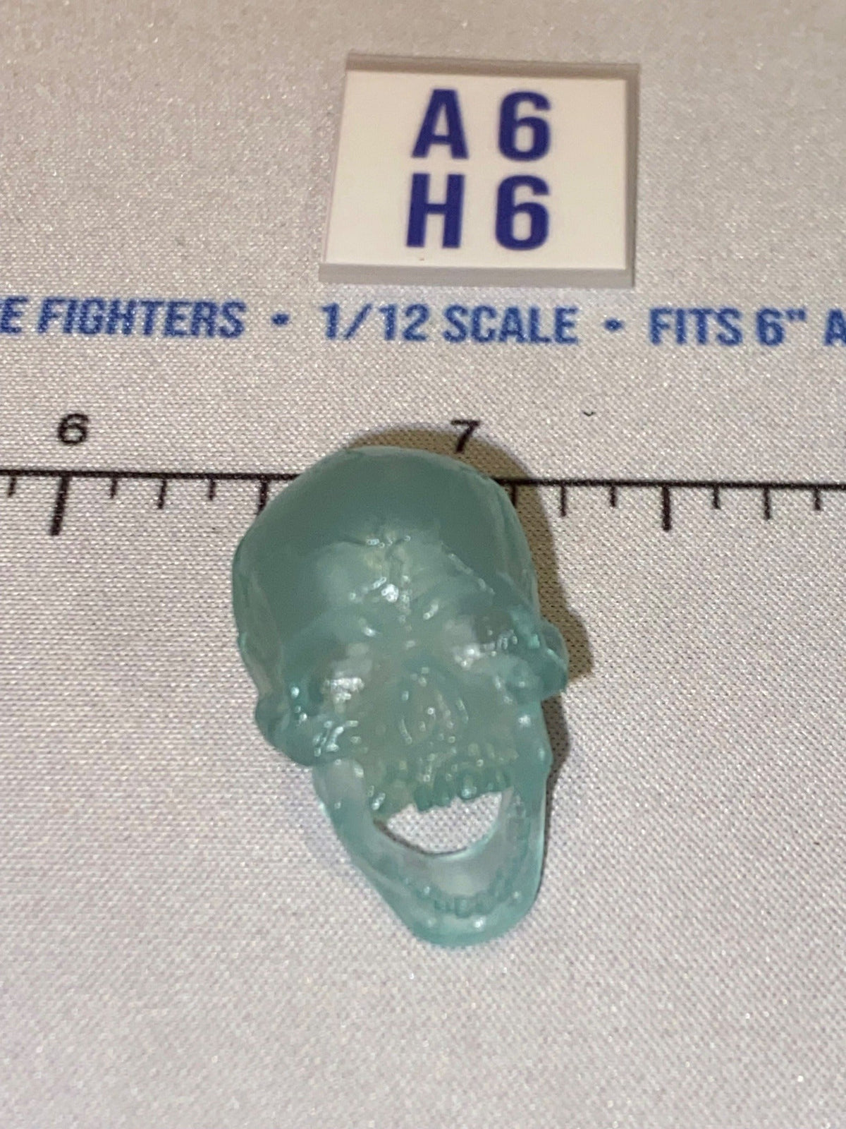 1/12 Scale Four Horsemen - Mythic Legions Horror Skull Head Sculpt - Translucent Teal