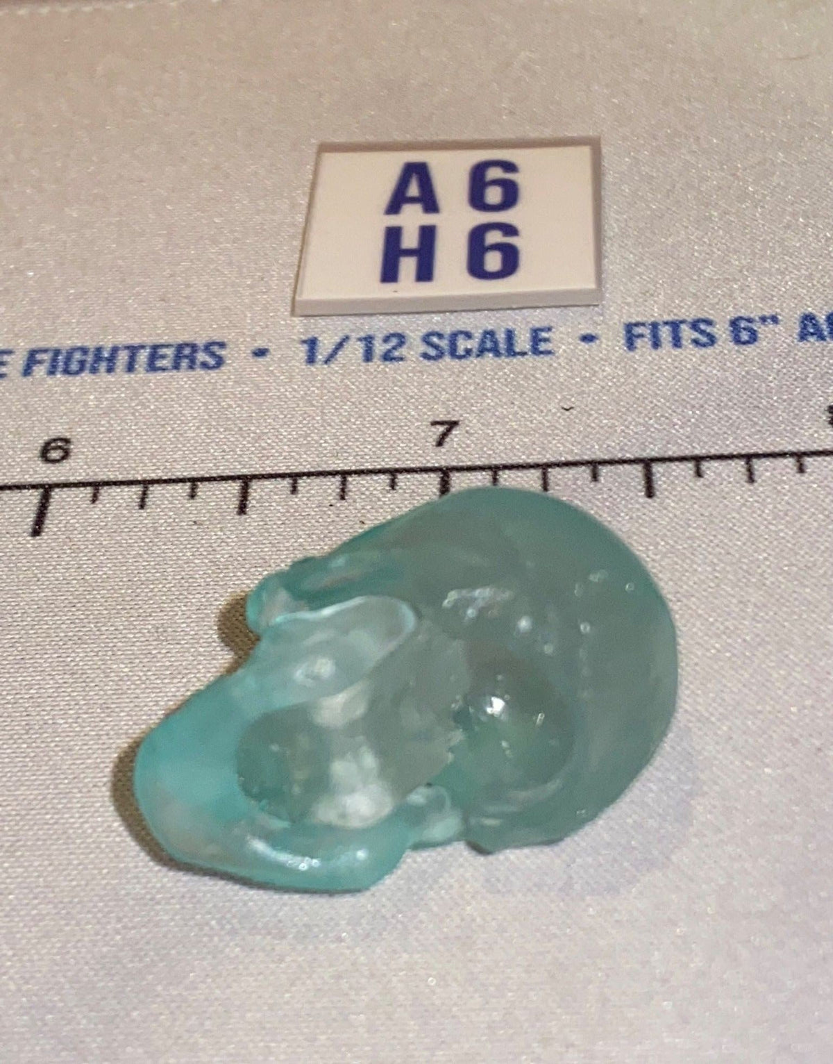 1/12 Scale Four Horsemen - Mythic Legions Horror Skull Head Sculpt - Translucent Teal