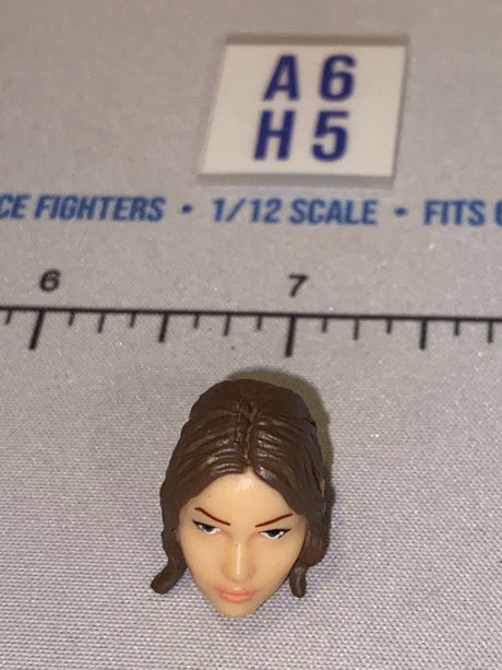 1/12 Scale Female Head Sculpt with Long Brown Hair - Star Wars Black Series