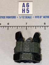 1/12 Scale Modern Era Olive Drab and Black Tactical Plate Carrier Vest with Ammunition Pouches - Valaverse