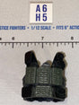 1/12 Scale Modern Era Olive Drab and Black Tactical Plate Carrier Vest with Ammunition Pouches - Valaverse