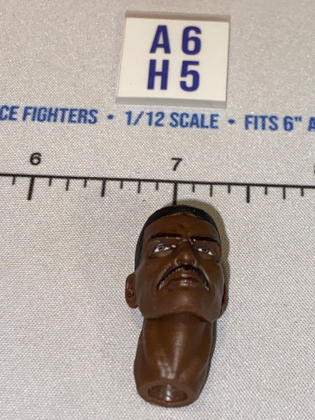 1/12 Scale Male Head Sculpt with Dark Hair and Mustache - GI Joe Classified