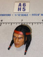 1/12 Scale Native American Male Head Sculpt with Braids and Headband - GI Joe Classified