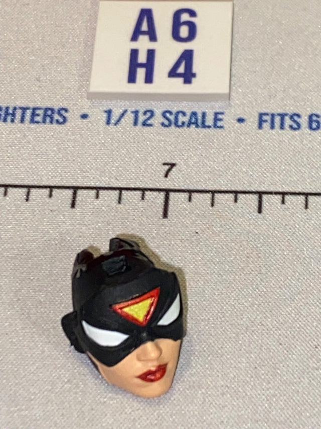 1/12 Scale Female Masked Head Sculpt with Red Lips - Marvel Legends