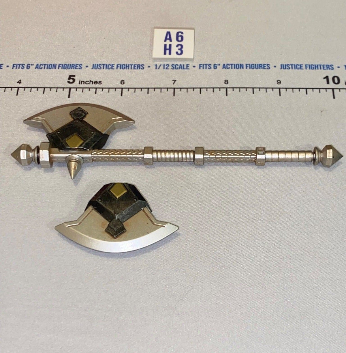 1/12 Scale Four Horsemen - Mythic Legions Fantasy Warrior Double-Headed Battle Axe Weapon