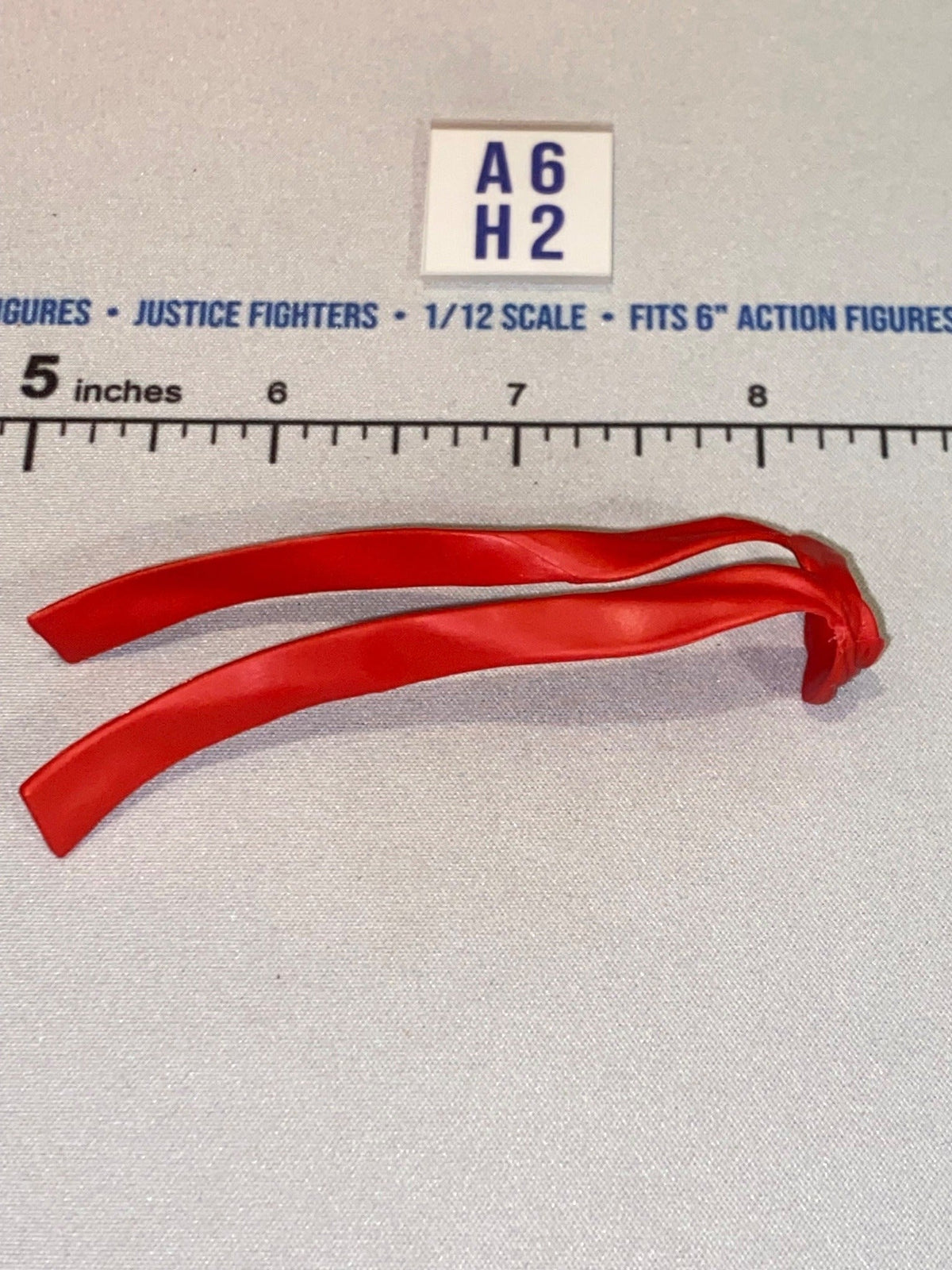 1/12 Scale Red Flowing Scarf Sash