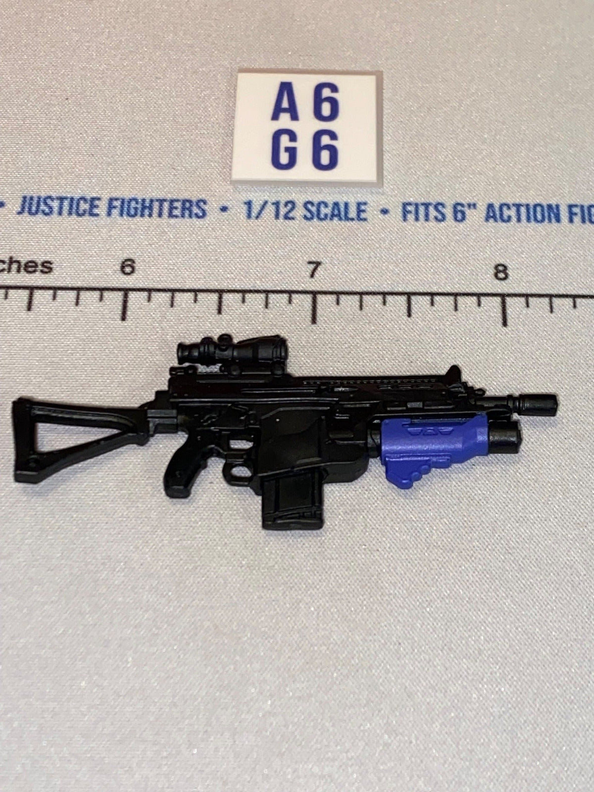 1/12 Scale GI Joe Classified Modern Era Assault Rifle with Scope and Grenade Launcher - Black
