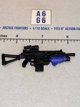 1/12 Scale GI Joe Classified Modern Era Assault Rifle with Scope and Grenade Launcher - Black