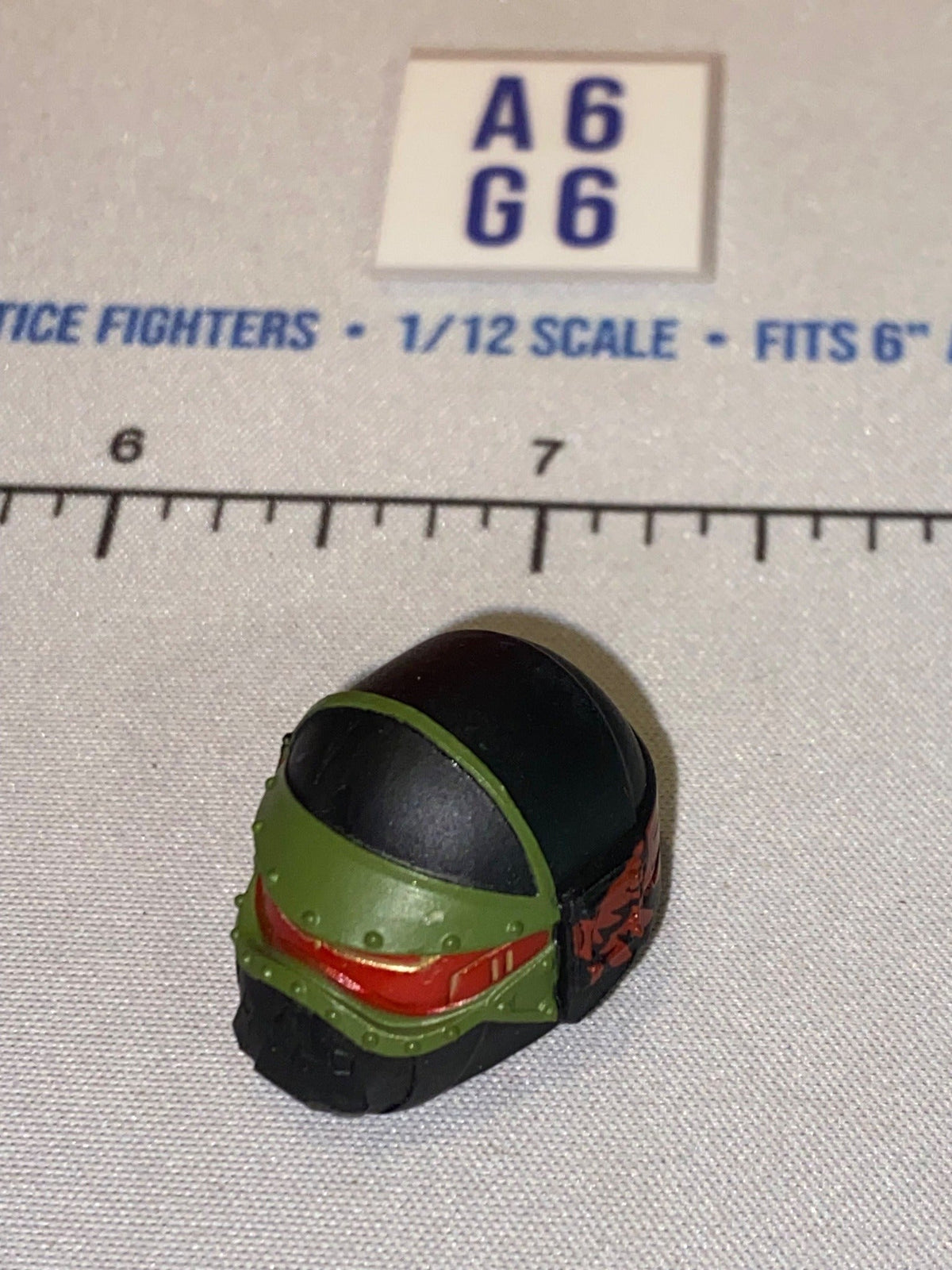 1/12 Scale GI Joe Classified Science Fiction Armored Tactical Helmet - Black and Olive
