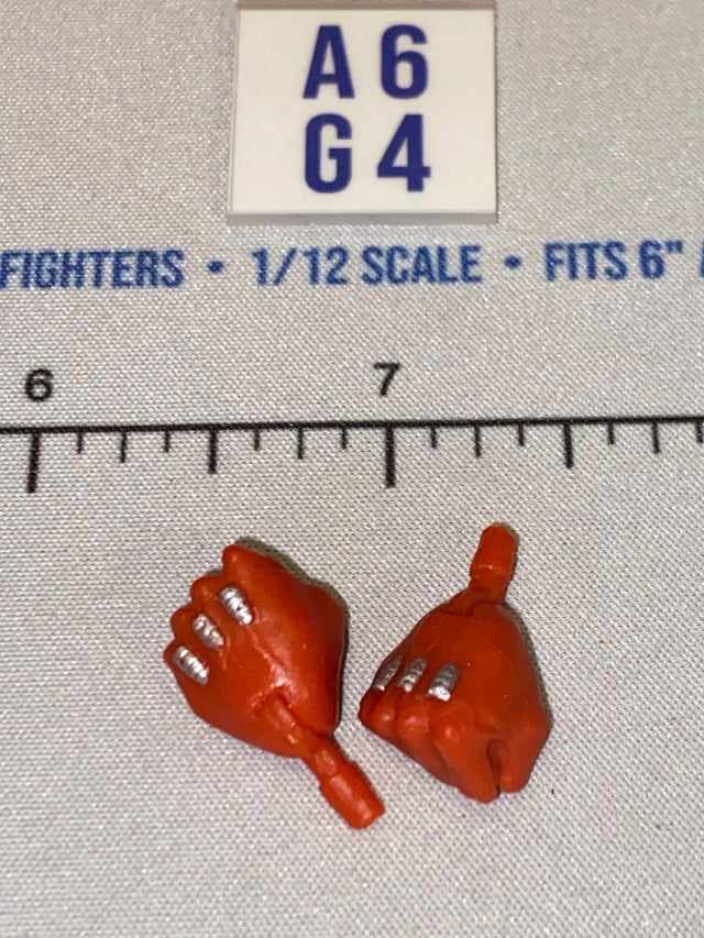 1/12 Scale Superhero Gripping Hands Set - Red - Marvel Legends