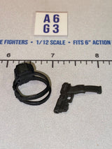 1/12 Scale GI Joe Classified Modern Era Semi-Automatic Pistol and Drop Leg Holster Set