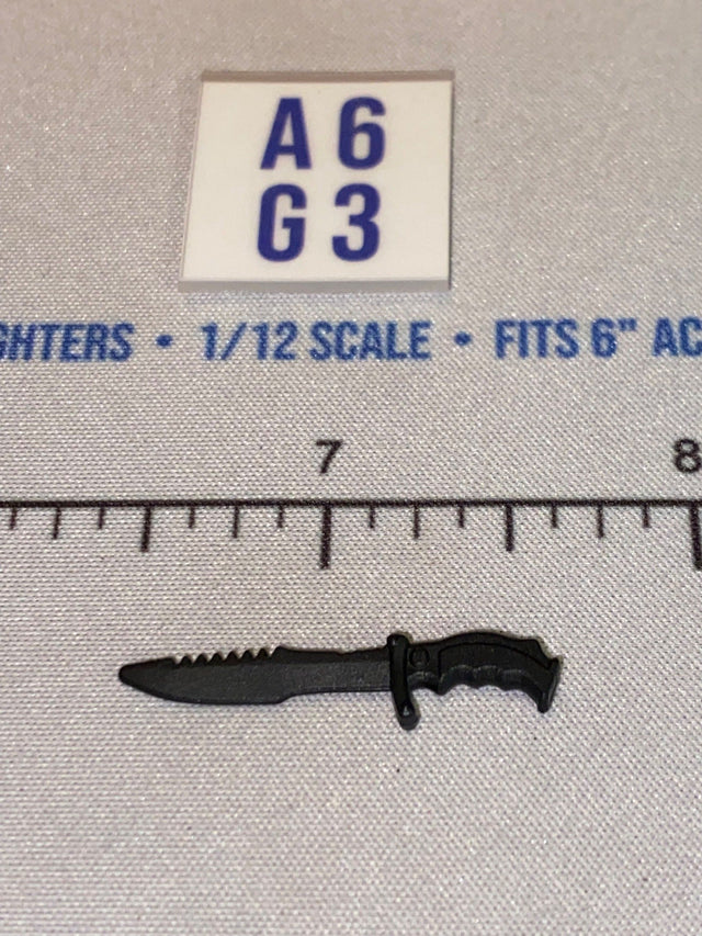 1/12 Scale Modern Era Combat Knife, Black - GI Joe Classified