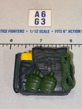 1/12 Scale Modern Era Military Backpack with Grenades and Rope - GI Joe Classified