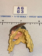 1/12 Scale Female Head Sculpt with Long Blonde Hair and Goggles - Marvel Legends