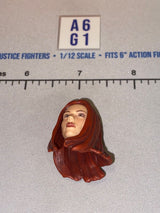 1/12 Scale Female Head Sculpt with Long Red Hair and Hood