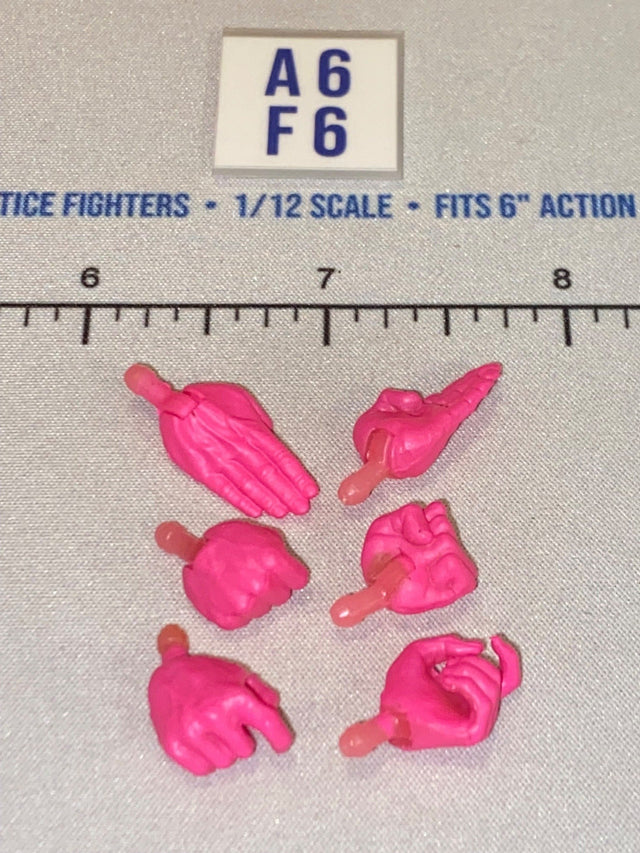 1/12 Scale Female Pink Hands Set