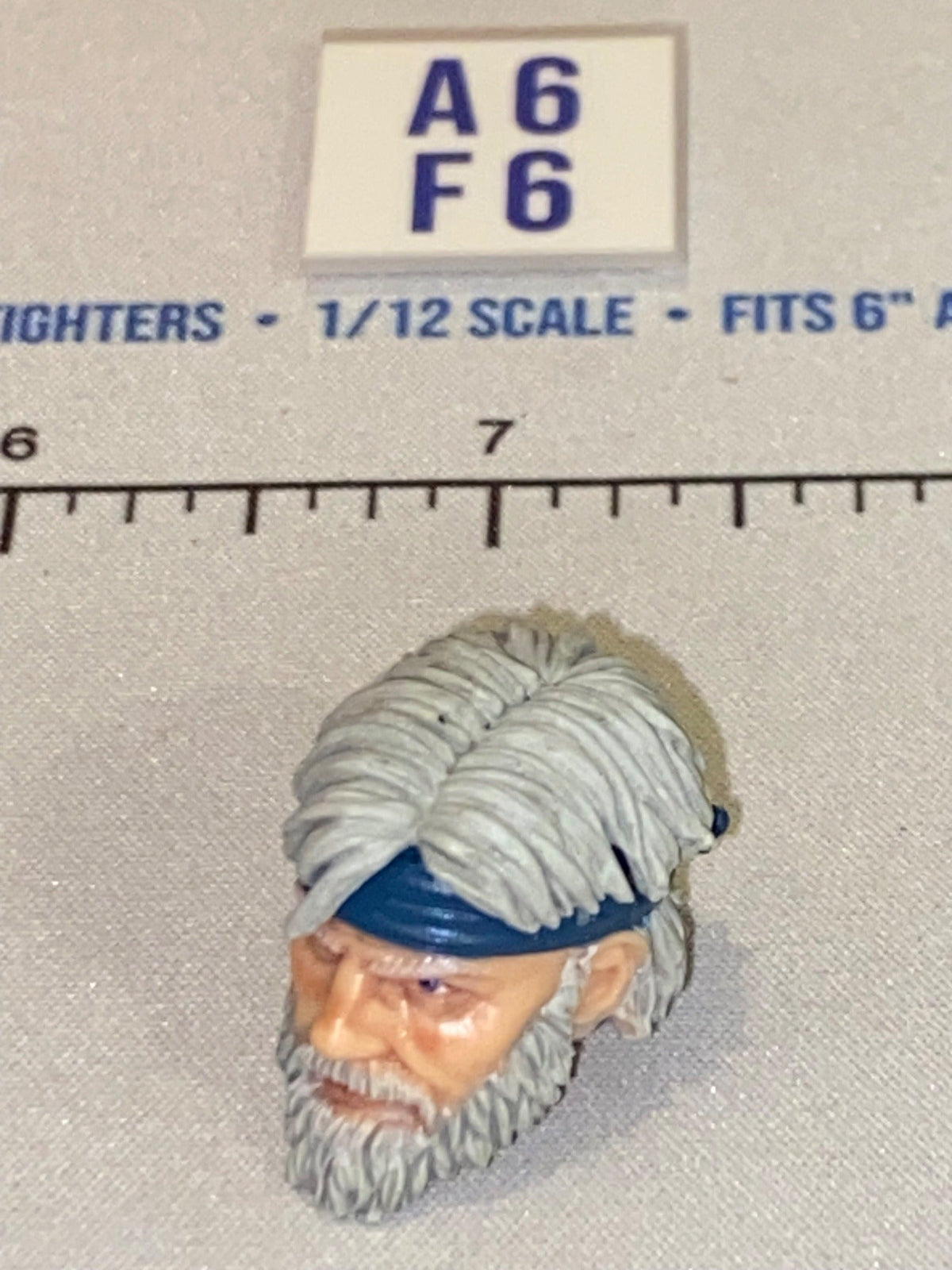 1/12 Scale Male Head Sculpt with Gray Hair and Beard - GI Joe Classified