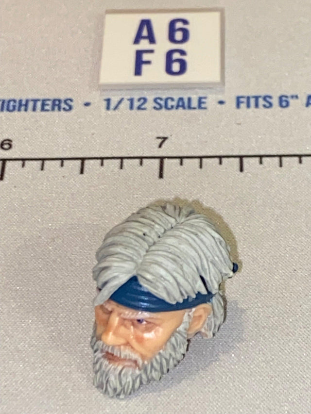 1/12 Scale Male Head Sculpt with Gray Hair and Beard - GI Joe Classified