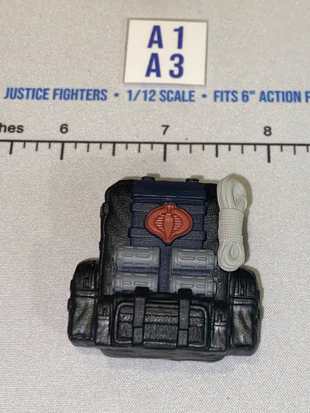 1/12 Scale Modern Era Cobra Backpack with Rope - GI Joe Classified - Red Emblem