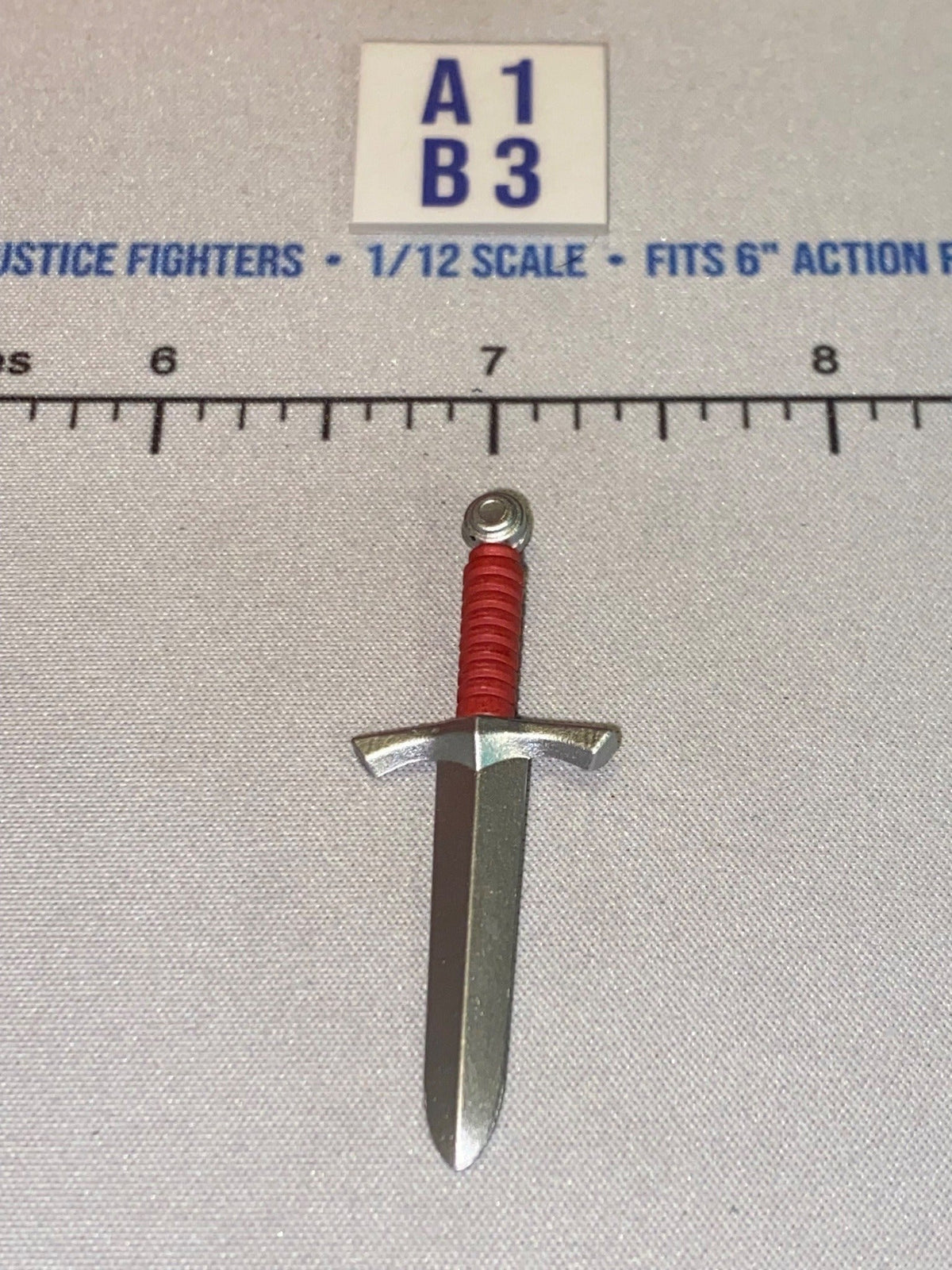 1/12 Scale Four Horsemen Medieval Fantasy Dagger with Red Handle and Cross Guard