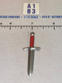 1/12 Scale Four Horsemen Medieval Fantasy Dagger with Red Handle and Cross Guard