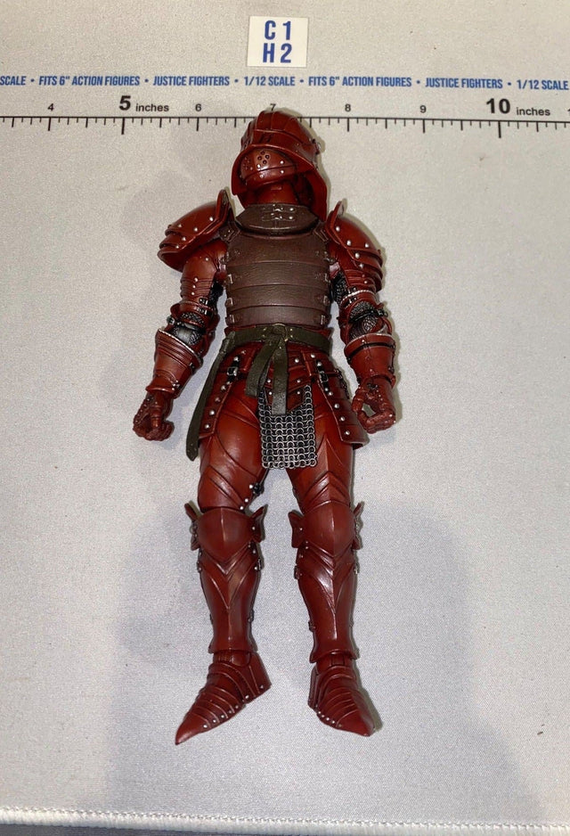 1/12 Scale Fantasy Medieval Armored Knight Action Figure in Red Armor - Four Horsemen - Mythic Legions
