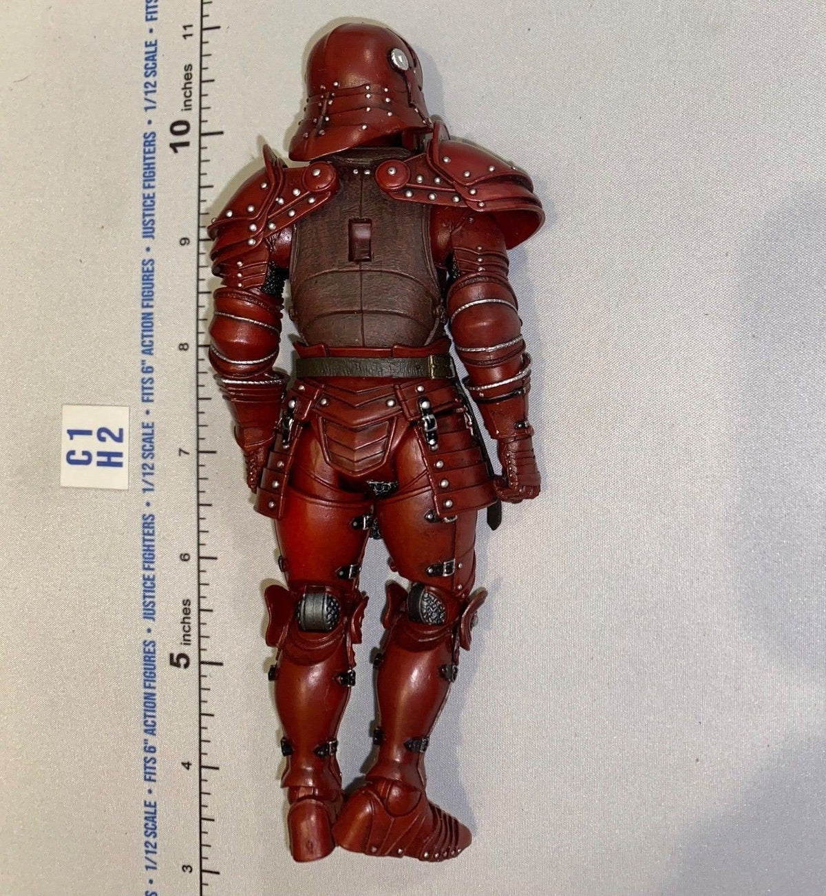 1/12 Scale Fantasy Medieval Armored Knight Action Figure in Red Armor - Four Horsemen - Mythic Legions