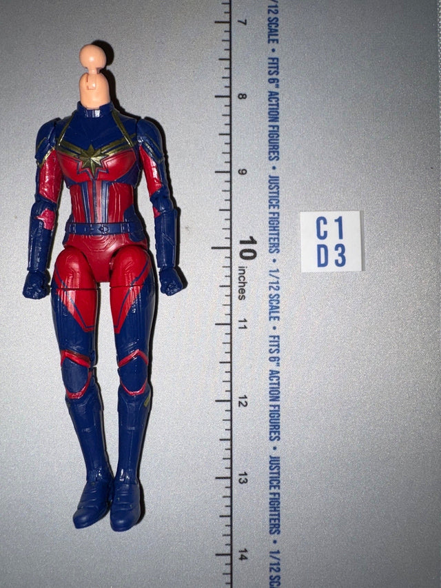 1/12 Scale Superhero Captain Marvel Action Figure - No Head - Marvel Legends