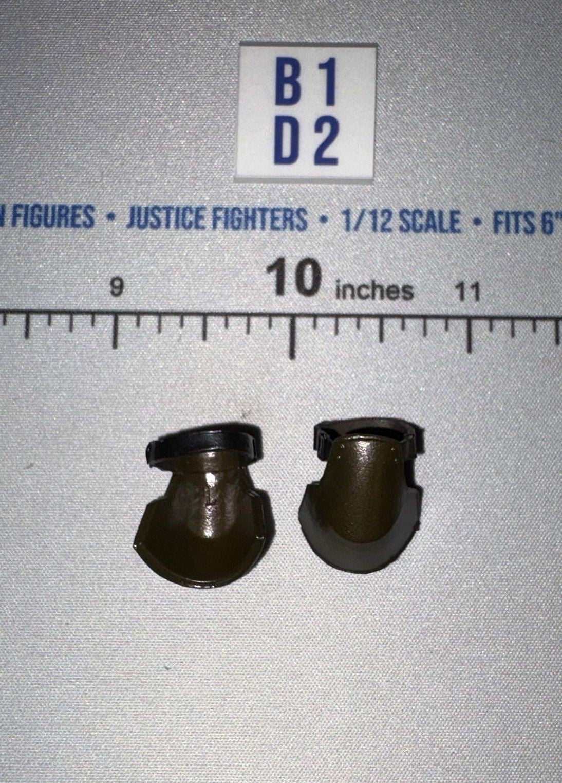 1/12 Scale Modern Era Military Knee Pads - Green - Valaverse