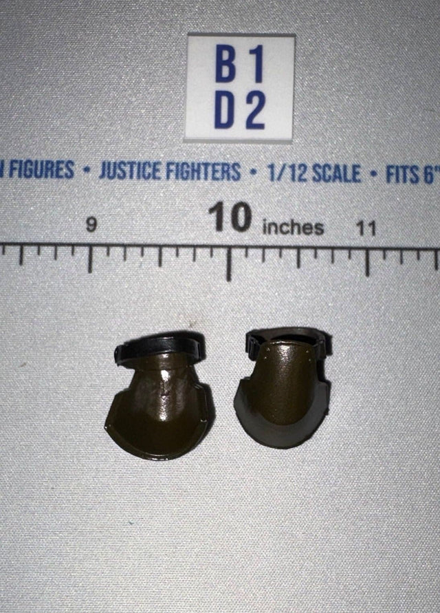 1/12 Scale Modern Era Military Knee Pads - Green - Valaverse