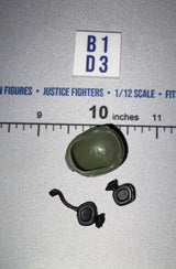 1/12 Scale Modern Era Military Helmet with Headset Accessories Set - Valaverse