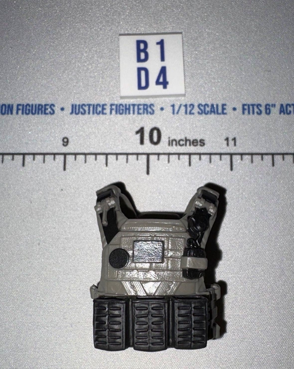 1/12 Scale Modern Era Tactical Body Armor Vest - Grey - Valaverse