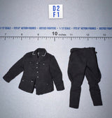1/12 Scale WWII German Black Uniform Jacket and Breeches Set - WWII German SS Honor Guard Archard - DID 3R TG80005