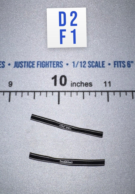 1/12 Scale WWII German Cuff Titles Pair - WWII German SS Honor Guard Archard - DID 3R TG80005