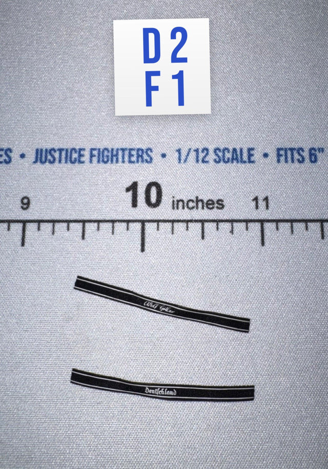 1/12 Scale WWII German Cuff Titles Pair - WWII German SS Honor Guard Archard - DID 3R TG80005