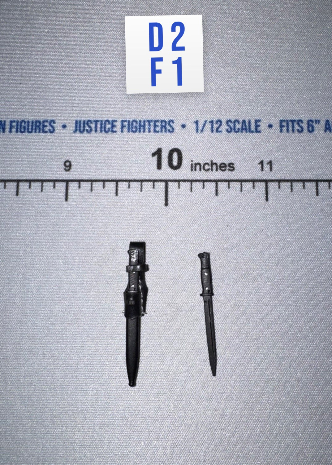 1/12 Scale WWII German Bayonet with Scabbard - WWII German SS Honor Guard Archard - DID 3R TG80005
