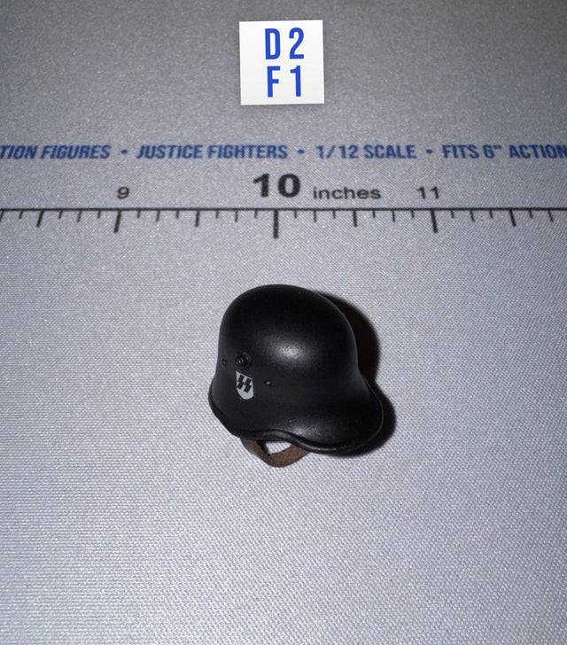 1/12 Scale WWII German Waffen M35 Steel Helmet - WWII German SS Honor Guard Archard - DID 3R TG80005