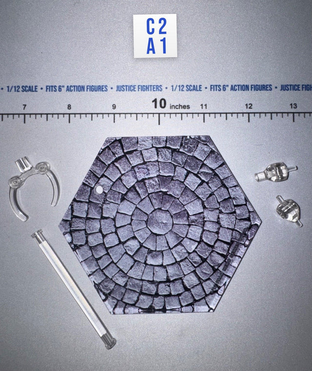 1/12 Scale Medieval Cobblestone Diorama Base - 1/12 Scale WWII German SS Honor Guard Aaron - DID 3R TG80007 DiD DiD