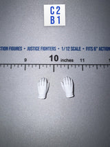 1/12 Scale Modern Era White Gloved Hands Pair - 1/12 Scale WWII German SS Honor Guard Aaron - DID 3R TG80007 DiD DiD