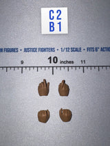 1/12 Scale Modern Era Trigger Finger Hands Pair & Grip Hands Pair - 1/12 Scale WWII German SS Honor Guard Aaron - DID 3R TG80007 DiD DiD