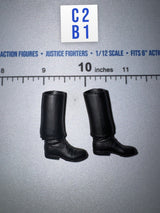 1/12 Scale WWII German Tall Riding Boots Pair - 1/12 Scale WWII German SS Honor Guard Aaron - DID 3R TG80007 DiD DiD