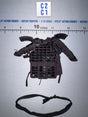 1/12 Scale Medieval Japanese Samurai Armor Chest Piece with Shoulder Guards - Japan Sengoku Soldier (Black) - DiD XJ80017A