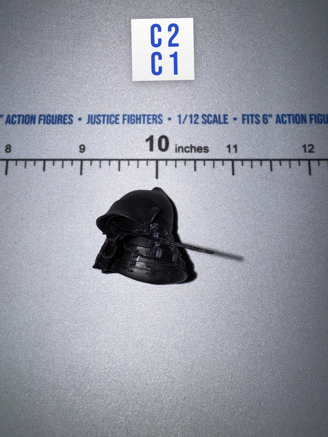 1/12 Scale Medieval Era Japanese Helmet - Japan Sengoku Soldier (Black) - DiD XJ80017A