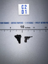 1/12 Scale WWII German Pistol and Holster - Panzer Commander Joachim Peiper DiD XD80022