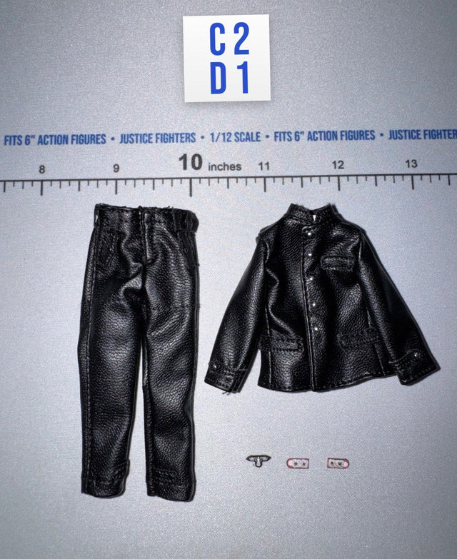 1/12 Scale WWII German Leather Panzer Jacket and Trousers - Panzer Commander Joachim Peiper DiD XD80022