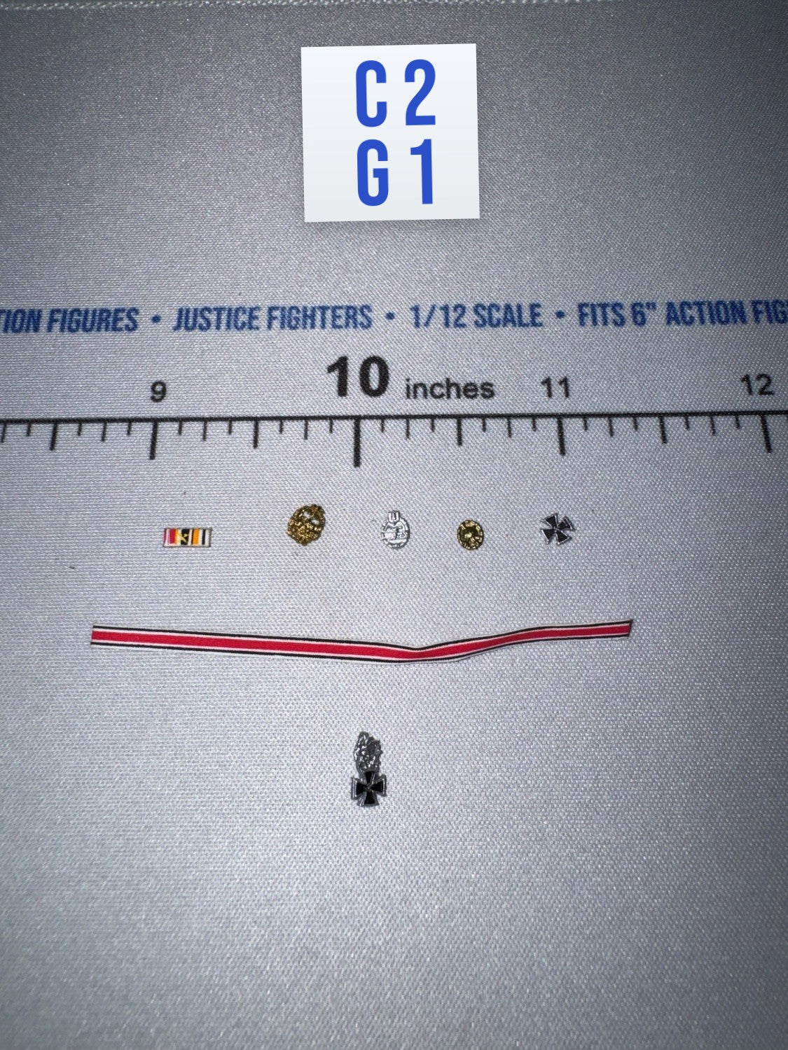 1/12 Scale WWII German Military Medals Set - Panzer Commander Otto Carius - DID XD80027