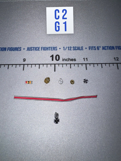 1/12 Scale WWII German Military Medals Set - Panzer Commander Otto Carius - DID XD80027